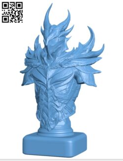 Elder Scrolls Skyrim Daedric Armor Bust H000500 file stl free download 3D Model for CNC and 3d printer