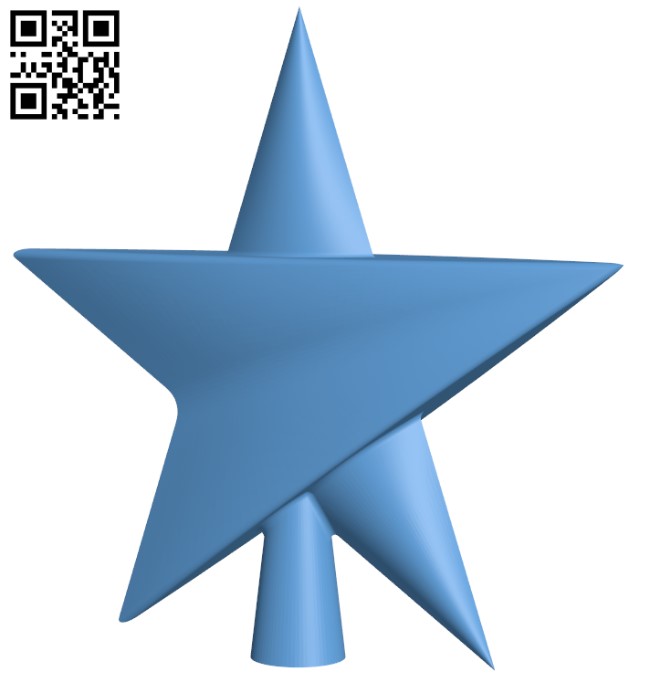 Elegant Star Christmas topper H001280 file stl free download 3D Model for CNC and 3d printer