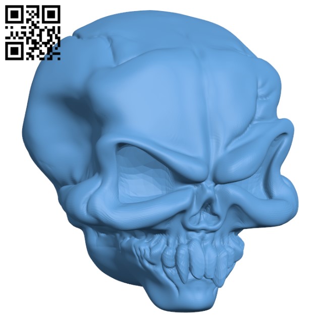 Evil Skull H001281 file stl free download 3D Model for CNC and 3d printer