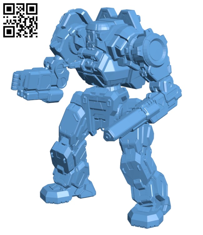 Executioner Prime, aka Gladiator for Battletech - Robot H000700 file stl free download 3D Model for CNC and 3d printer