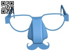 Fake Glasses Disguise – Halloween H001208 file stl free download 3D Model for CNC and 3d printer