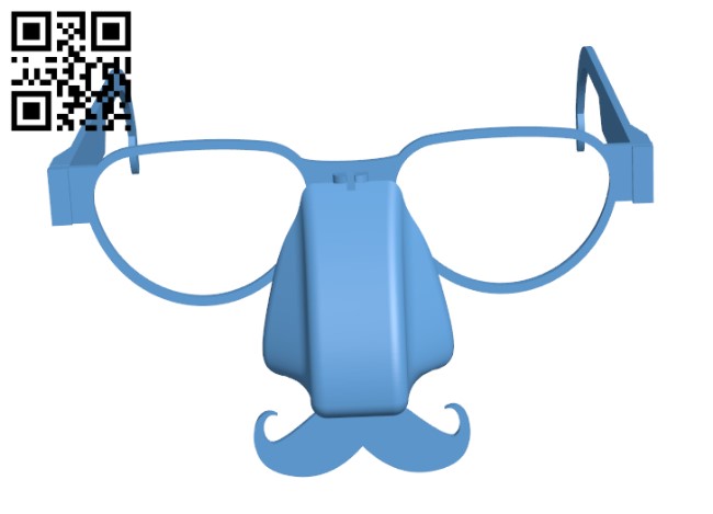 Fake Glasses Disguise - Halloween H001208 file stl free download 3D Model for CNC and 3d printer