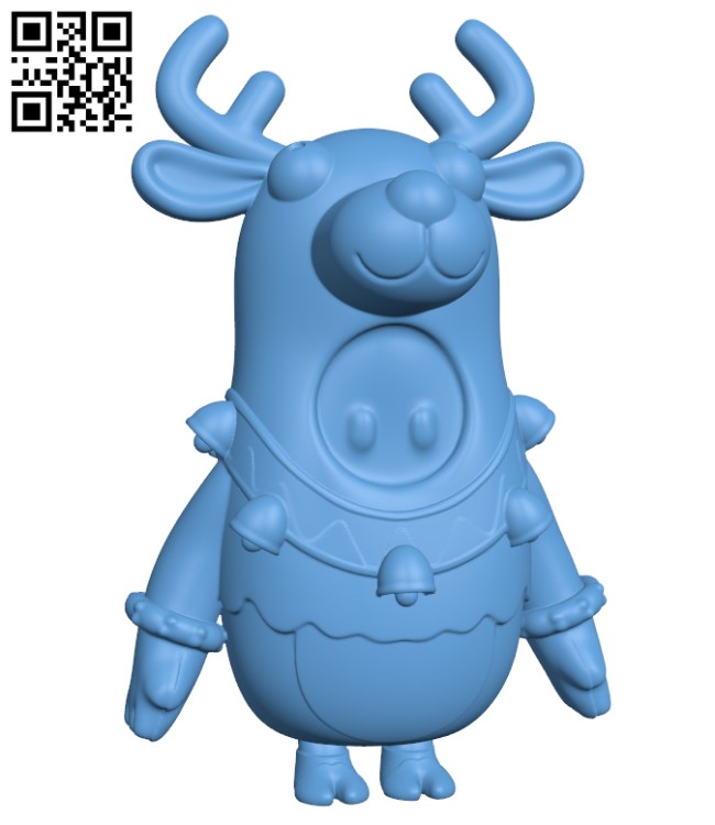 Fall Guys Reindeer (Christmas) H001345 file stl free download 3D Model for CNC and 3d printer