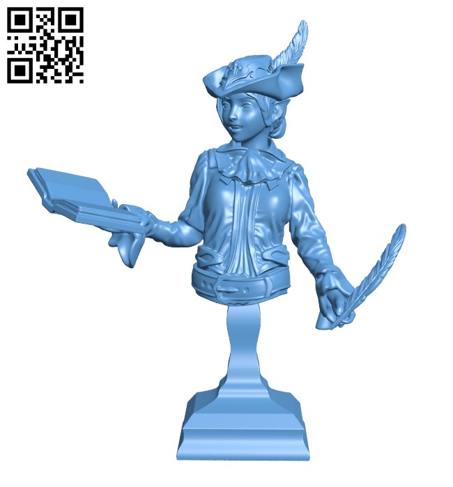 Fantasy Elf Bust H000825 file stl free download 3D Model for CNC and 3d printer