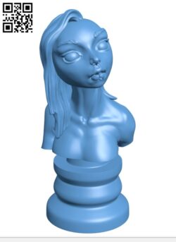 Female Bust H000585 file stl free download 3D Model for CNC and 3d printer