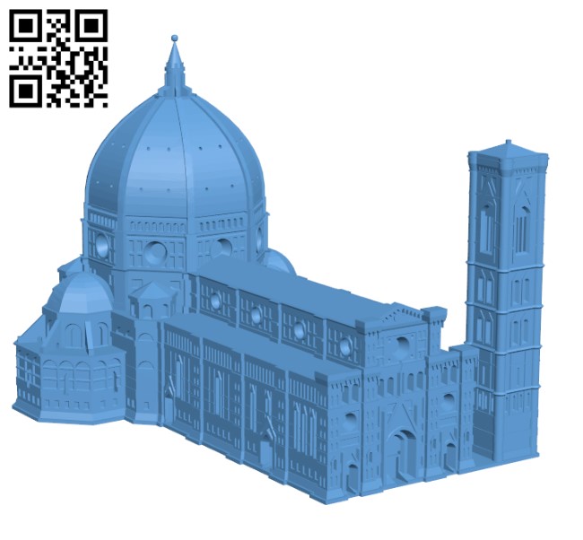 Florence Cathedral H000560 file stl free download 3D Model for CNC and 3d printer