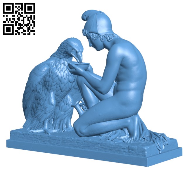 Ganymede with Jupiter's Eagle H000702 file stl free download 3D Model for CNC and 3d printer