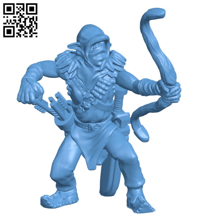 Goblin Archer H000829 file stl free download 3D Model for CNC and 3d printer