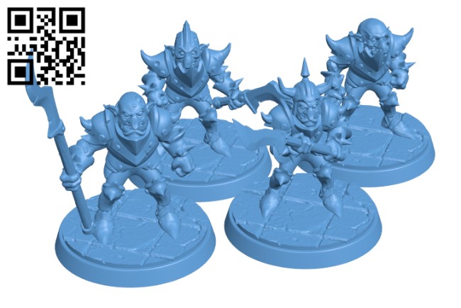 Goblin warrior bundle H000612 file stl free download 3D Model for CNC and 3d printer