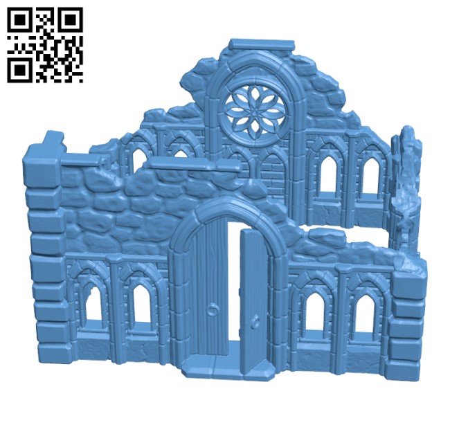 Gothic ruin H000763 file stl free download 3D Model for CNC and 3d printer