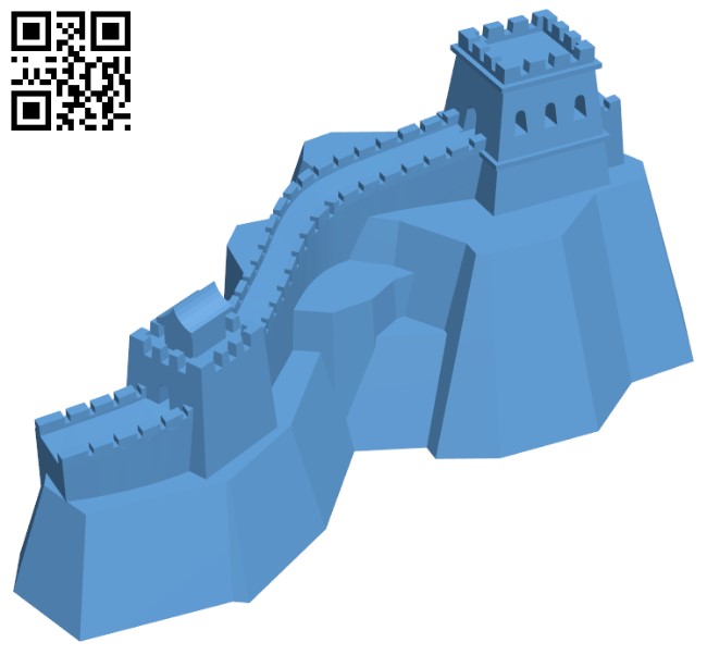 Great Wall of China H000639 file stl free download 3D Model for CNC and 3d printer