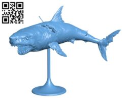 Great Wight Shark H000640 file stl free download 3D Model for CNC and 3d printer