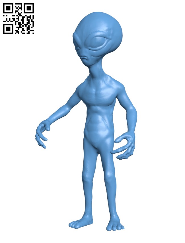 Grey Alien H000830 file stl free download 3D Model for CNC and 3d printer