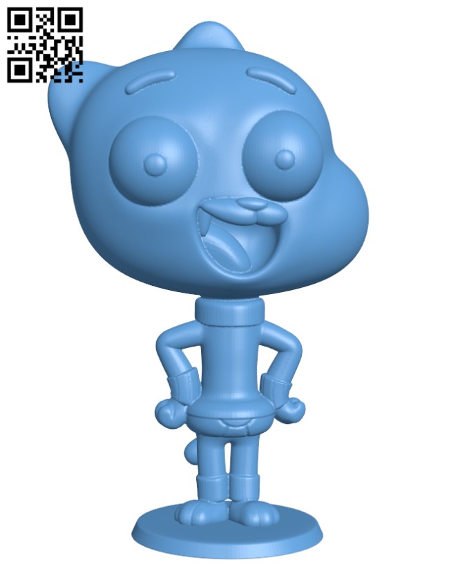 Gumball Watterson H000831 file stl free download 3D Model for CNC and 3d printer