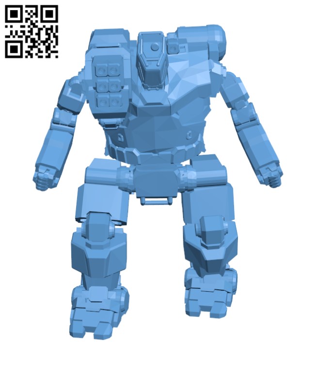 HBK-4P Hunchback for Battletech - Robot H000765 file stl free download 3D Model for CNC and 3d printer