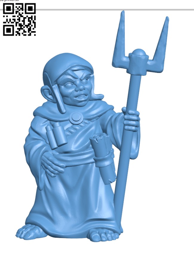 Halfling Wizard H000912 file stl free download 3D Model for CNC and 3d printer