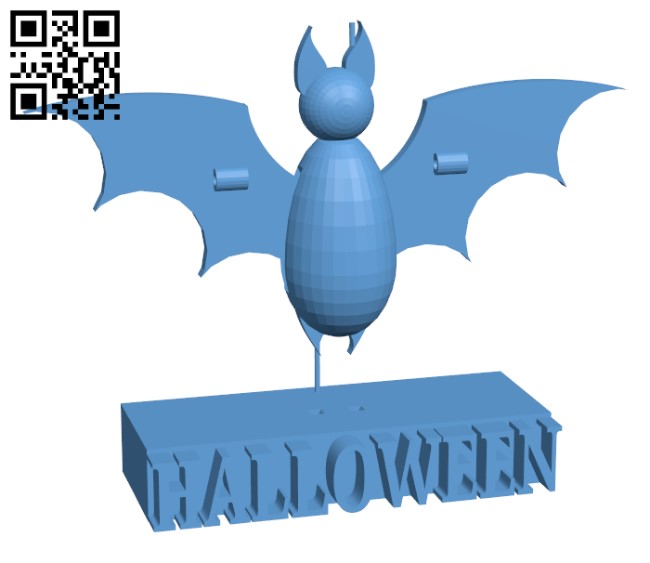 Halloween Bat H001098 file stl free download 3D Model for CNC and 3d printer