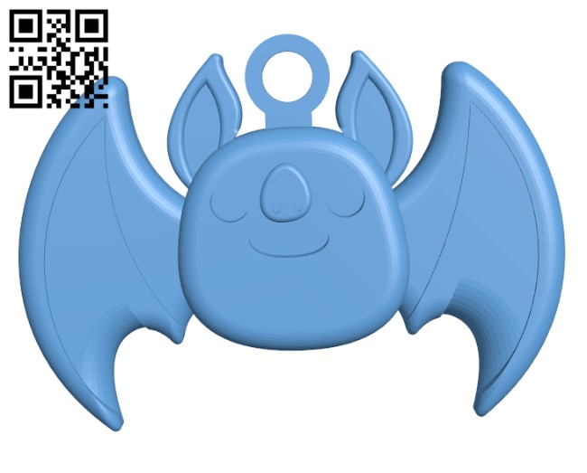 Halloween Bat Keychain H001212 file stl free download 3D Model for CNC and 3d printer