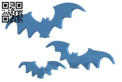 Halloween Bats Silhouette H001099 file stl free download 3D Model for CNC and 3d printer