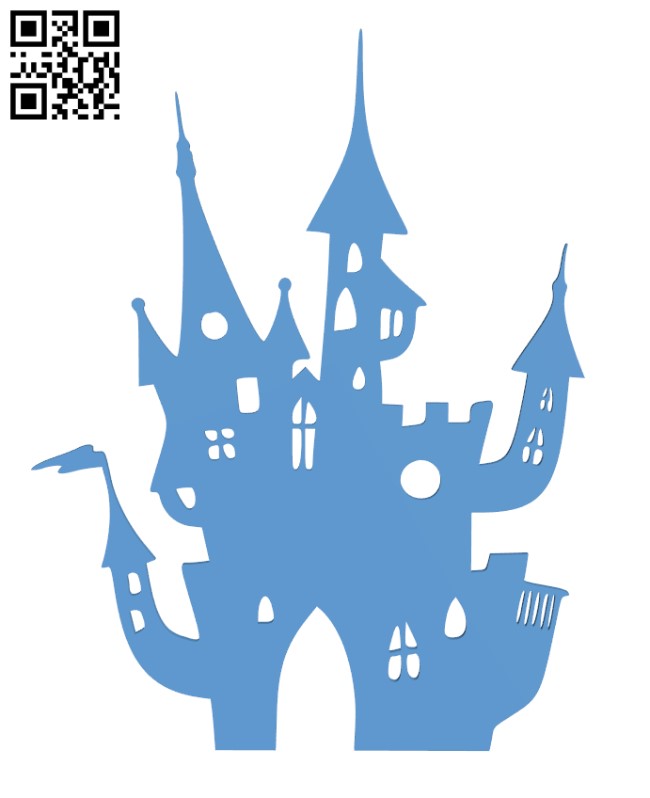 Halloween Castle Silhouette H001101 file stl free download 3D Model for CNC and 3d printer