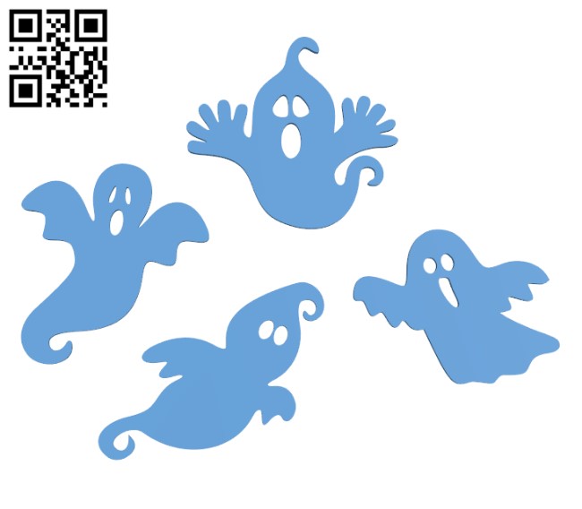 Halloween Ghost Silhouettes H001104 file stl free download 3D Model for CNC and 3d printer