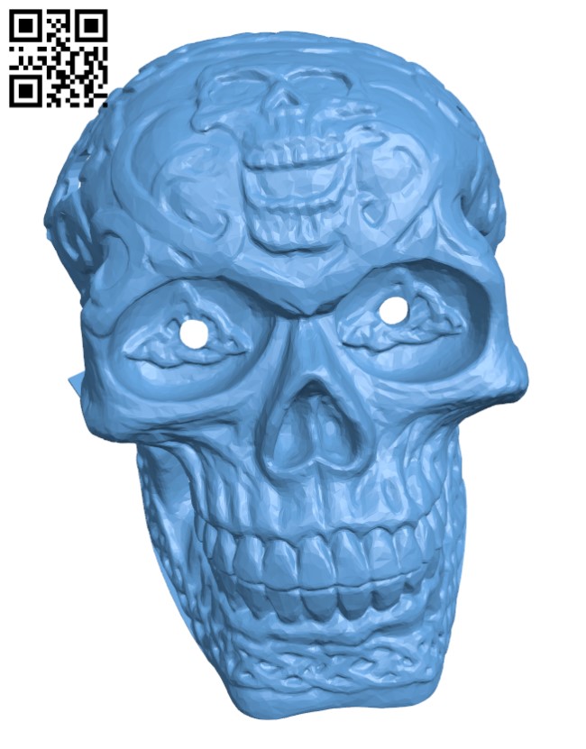 Halloween LED Eyes Skull H001110 file stl free download 3D Model for CNC and 3d printer