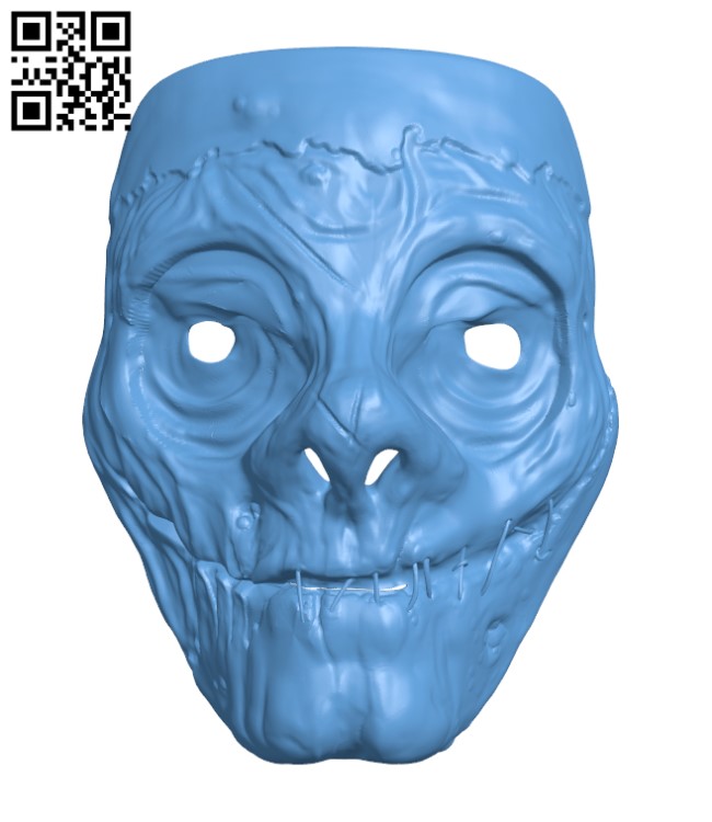 Halloween Mask H001044 file stl free download 3D Model for CNC and 3d printer