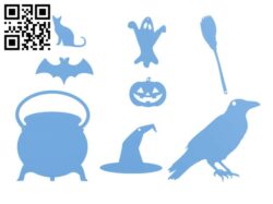 Halloween Ornaments H001045 file stl free download 3D Model for CNC and 3d printer