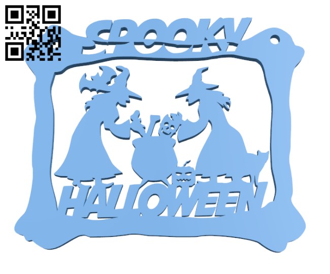 Halloween Plaque H000991 file stl free download 3D Model for CNC and 3d printer