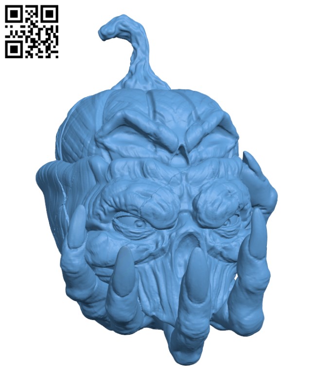 Halloween Pumpkin Skull Decoration H001229 file stl free download 3D Model for CNC and 3d printer