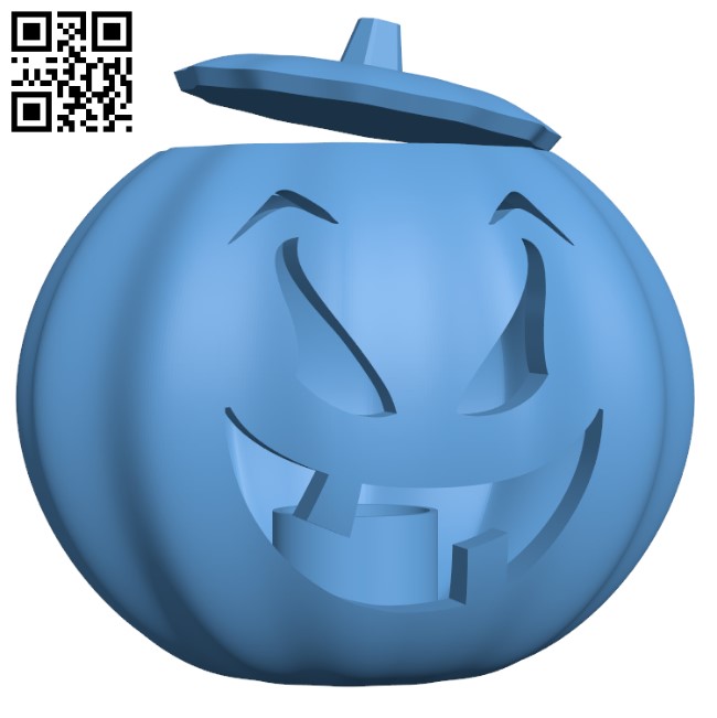 Halloween Pumpkin with tea light holder H001230 file stl free download 3D Model for CNC and 3d printer