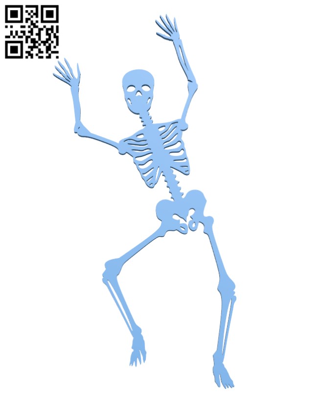 Halloween Skeleton Silhouette H001114 file stl free download 3D Model for CNC and 3d printer