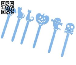Halloween cable holder H001352 file stl free download 3D Model for CNC and 3d printer