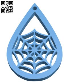 Halloween earrings – spiderweb H001285 file stl free download 3D Model for CNC and 3d printer