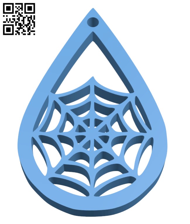 Halloween earrings - spiderweb H001285 file stl free download 3D Model for CNC and 3d printer