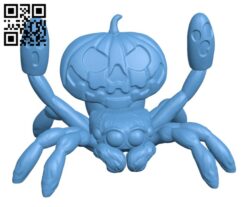 Halloween pumpkin peacock spider H001228 file stl free download 3D Model for CNC and 3d printer
