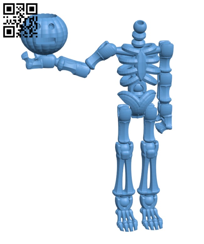 Halloween skeleton H001113 file stl free download 3D Model for CNC and 3d printer