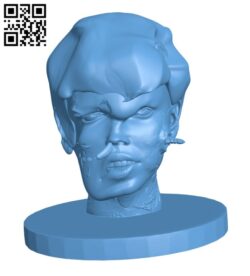 Halloween zombie head H001236 file stl free download 3D Model for CNC and 3d printer