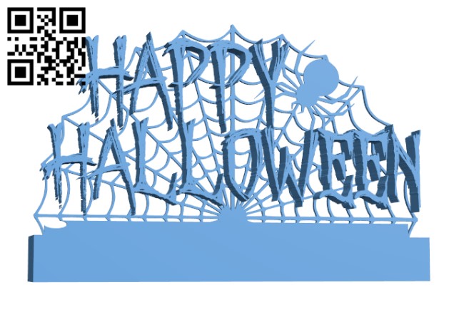 Happy Halloween H000999 file stl free download 3D Model for CNC and 3d printer