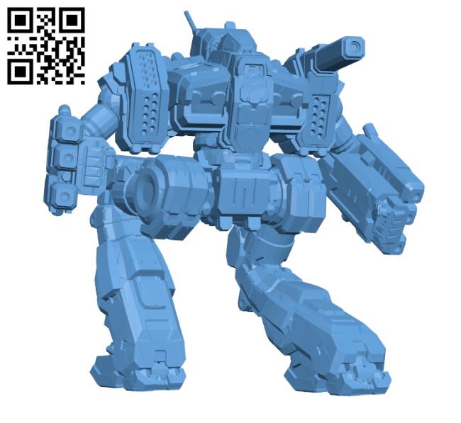 Hellfire Prime for Battletech - Robot H000614 file stl free download 3D Model for CNC and 3d printer