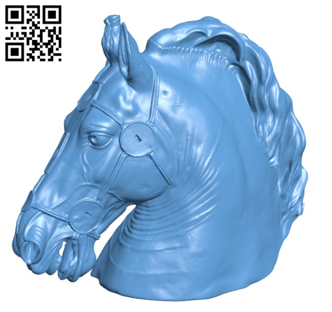 Horse Head of Marcus Aurelius H000563 file stl free download 3D Model for CNC and 3d printer