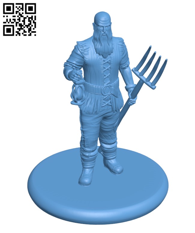 Human Farmer H000530 file stl free download 3D Model for CNC and 3d printer