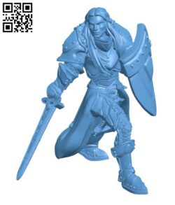 Human Female Paladin H000505 file stl free download 3D Model for CNC and 3d printer
