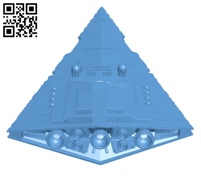 Imperial Star Destroyer Class II H000734 file stl free download 3D Model for CNC and 3d printer