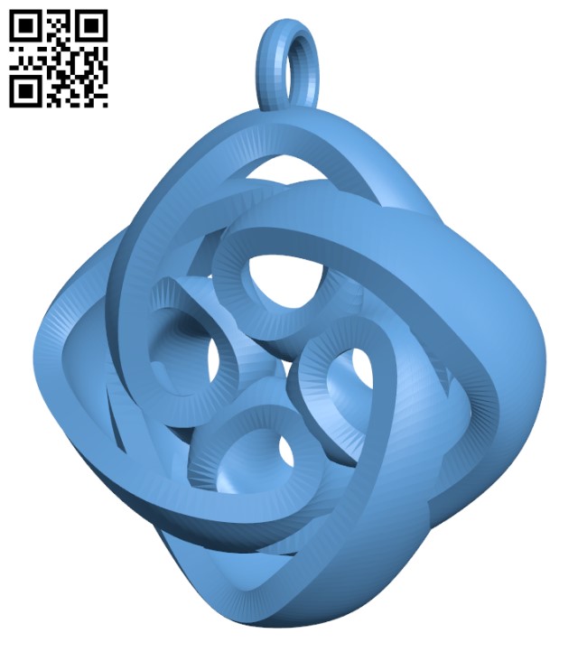 Interlocking Celtic Necklace Pendant H000784 file stl free download 3D Model for CNC and 3d printer