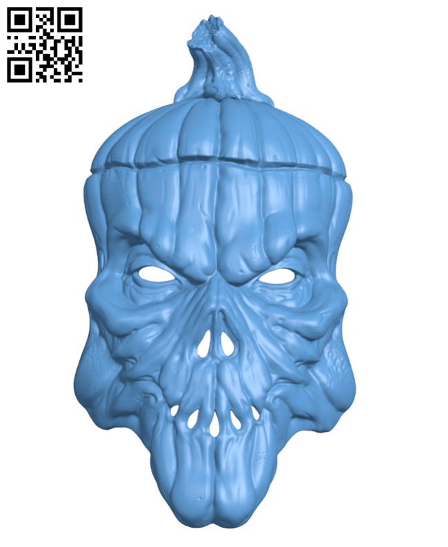 Jack O Lantern Mask H001355 file stl free download 3D Model for CNC and 3d printer