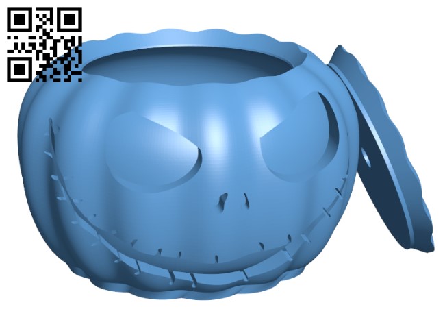 Jack Skellington Pumpkin - Halloween H000943 file stl free download 3D Model for CNC and 3d printer