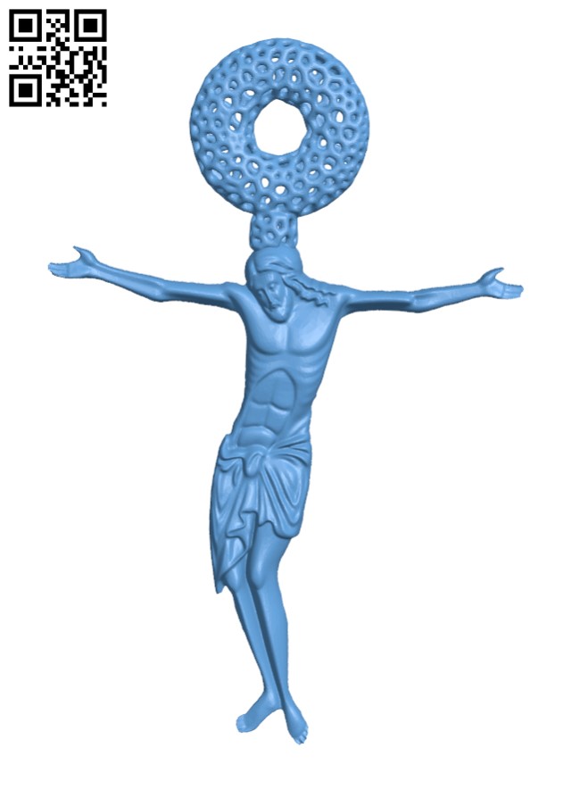 Jesus pendant H001359 file stl free download 3D Model for CNC and 3d printer