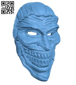 Joker Mask H000736 file stl free download 3D Model for CNC and 3d printer