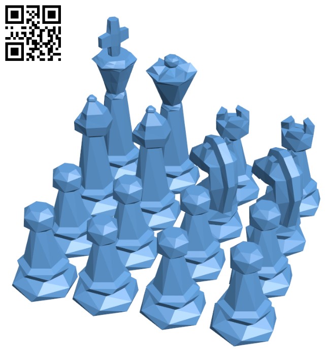 Low poly chess Modelos 3D para impressão: 10.000 STL ・ Mito3D